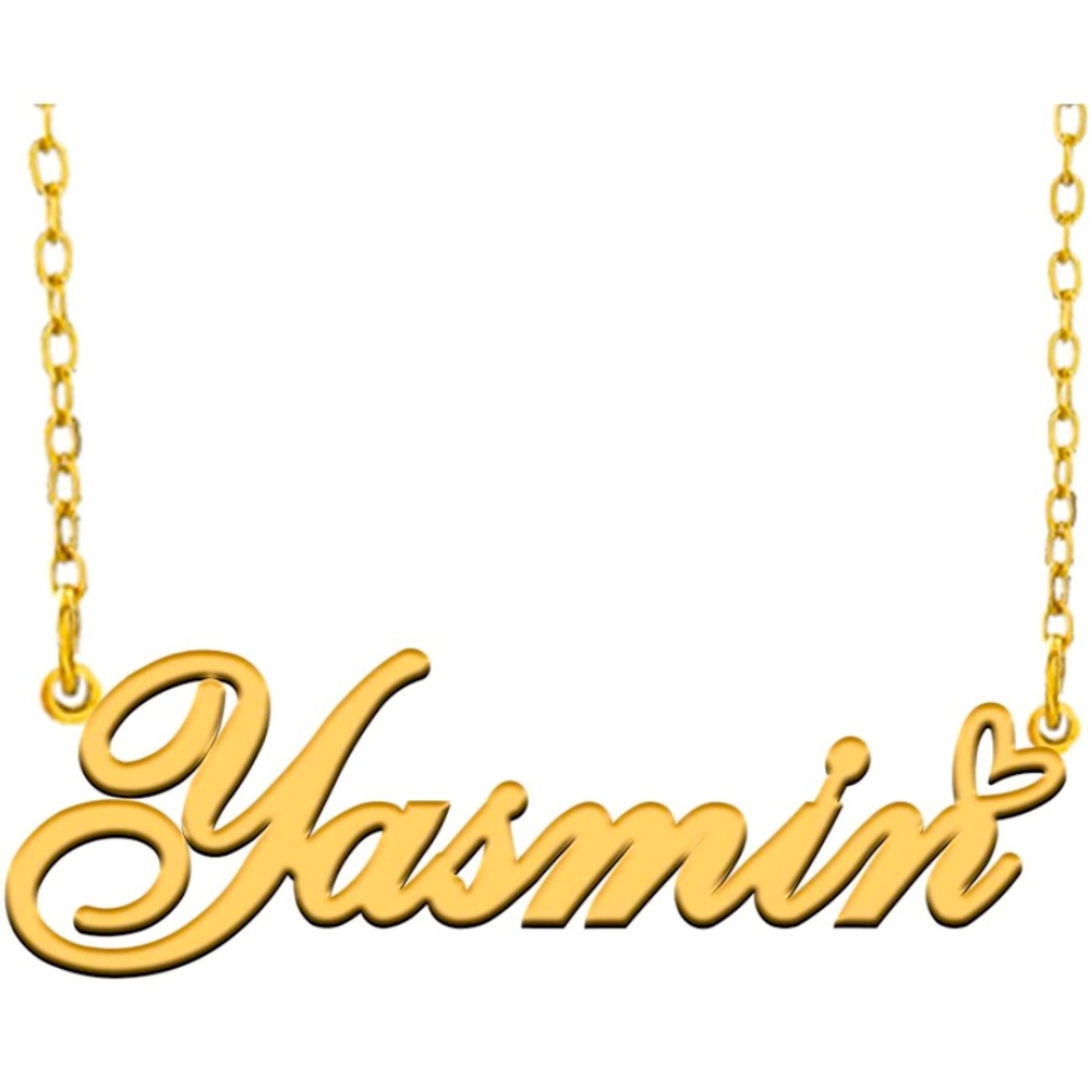 YASMIN 💕 Customised Personalized Name Necklace with Heart